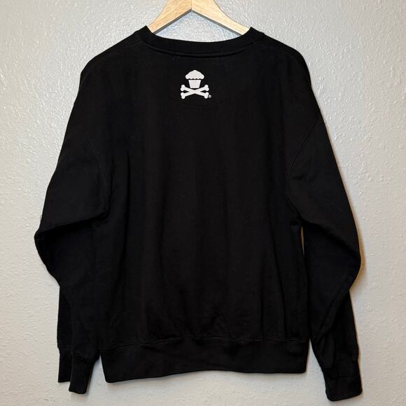 Johnny Cupcakes Cake Dealer Sweatshirt Crewneck Crossbones Black Unisex Large - Picture 3 of 9